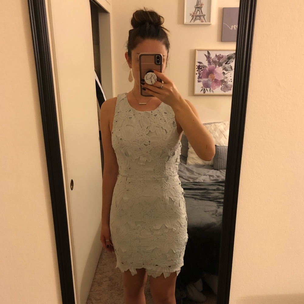 Mint ASTR crochet dress 👗